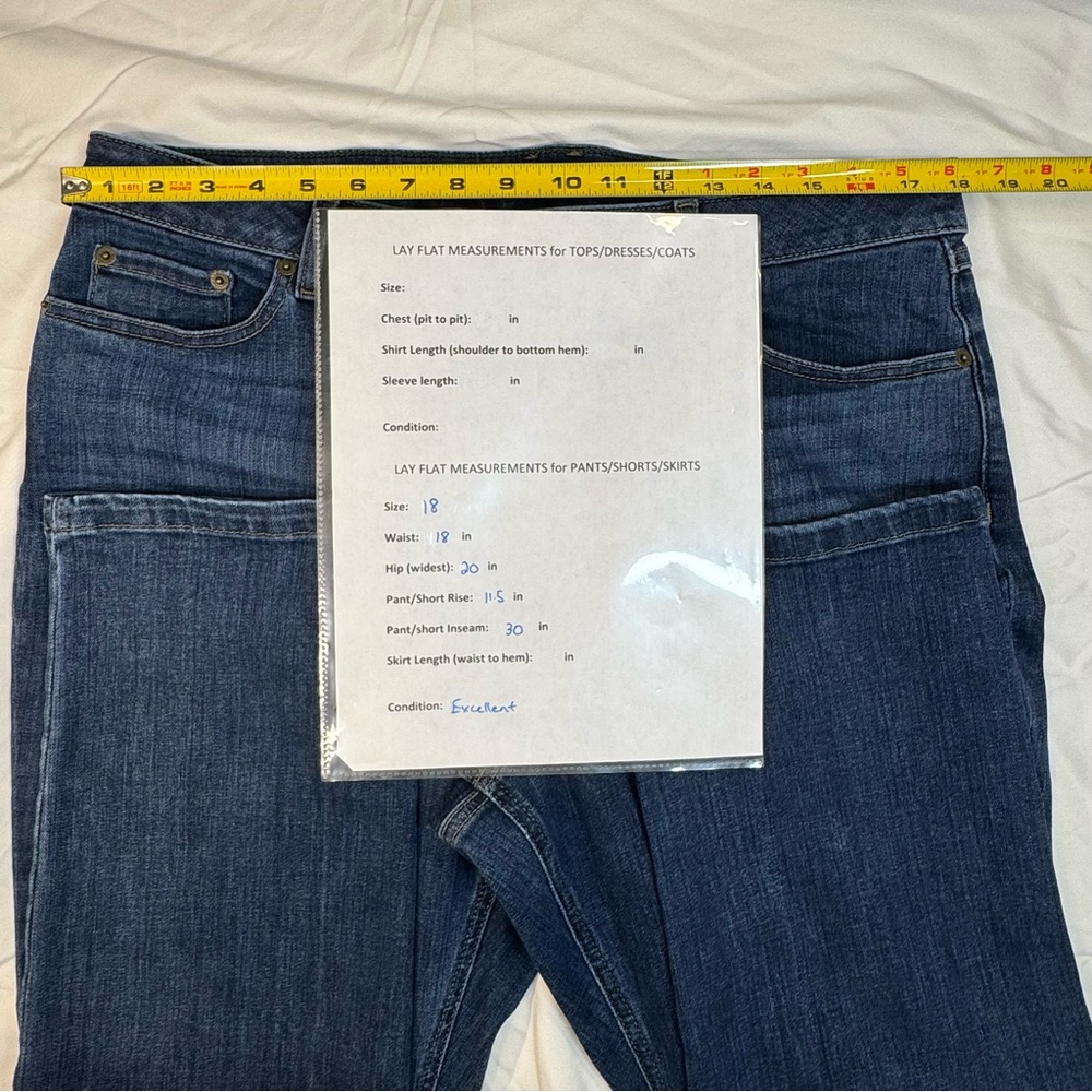 SOLD LL Bean Jeans Womens Size 18 MT Beanflex Denim Favorite Fit Straight Leg - Picture 13 of 14